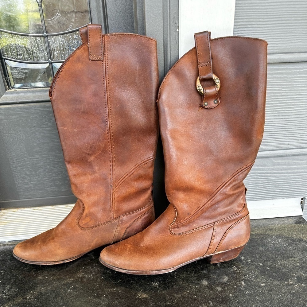 Vintage cowgirl Dexter riding boots western Roadeo genuine leather 9.5 c…​​​